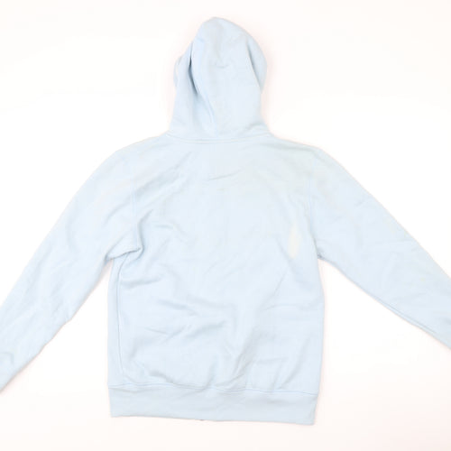 Converse Girls Blue Full Zip Hoodie 12-13 Years Cotton Blend Logo