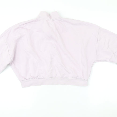 Nike Women’s Pink 1/2 Zip Sweatshirt L Loose Fit Logo Pullover