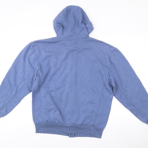 Slazenger Men's Blue Full Zip Hoodie Size M Logo Embroidered
