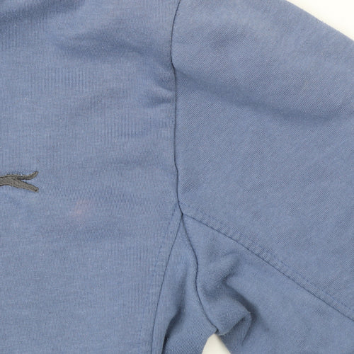 Slazenger Men's Blue Full Zip Hoodie Size M Logo Embroidered