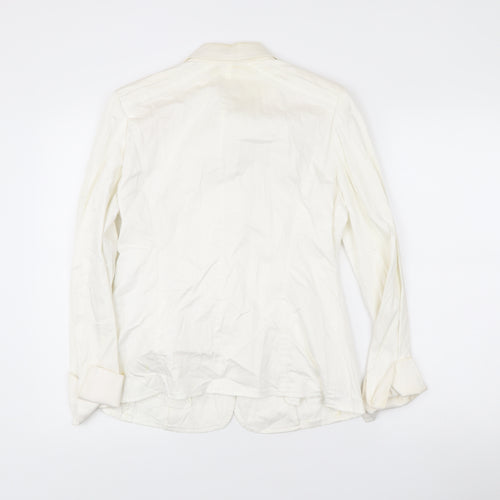 Betty Barclay Womens White Cotton Blend Suit Jacket Size 12