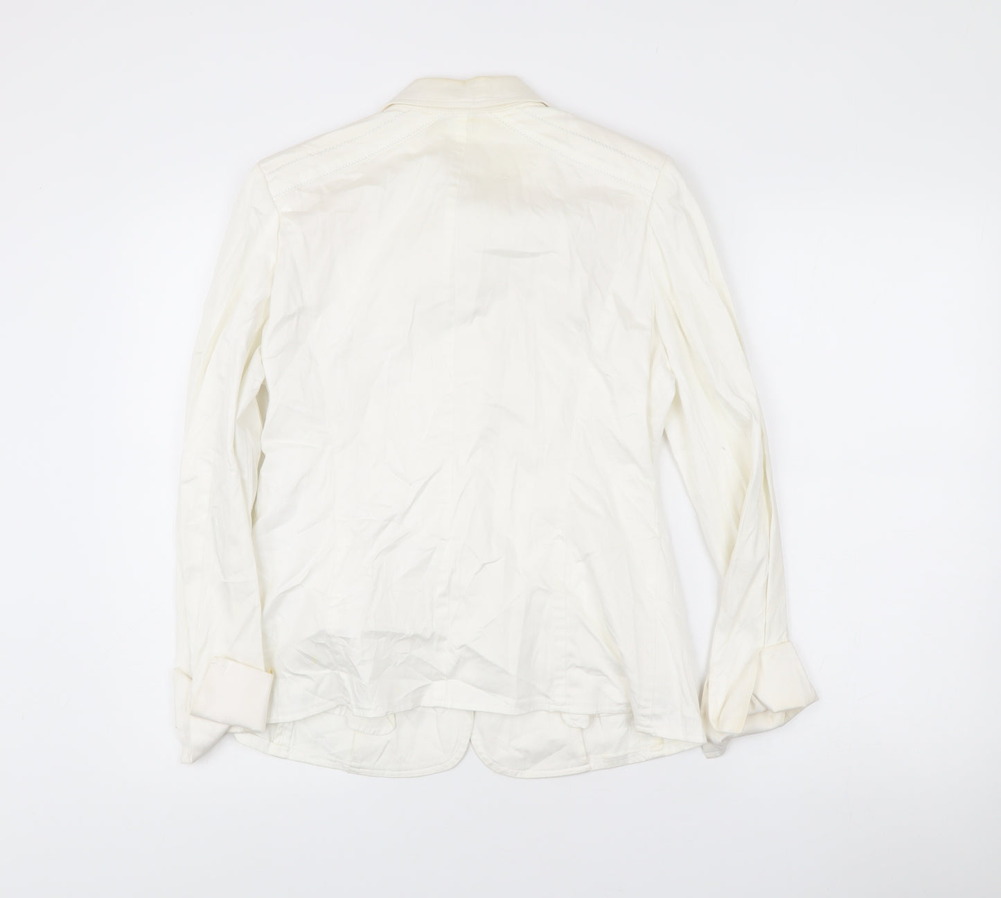 Betty Barclay Womens White Cotton Blend Suit Jacket Size 12