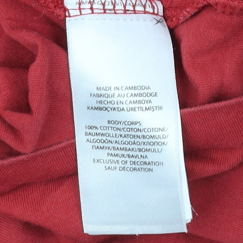 Ralph Lauren Men’s Red V-Neck Cotton T-Shirt Size S