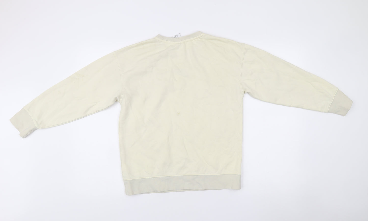 Nike Unisex Ivory L Pullover Sweatshirt Crew Neck Cotton Blend