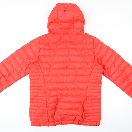 Patagonia Womens Red L Puffer Jacket Hooded Down Insulated Coat