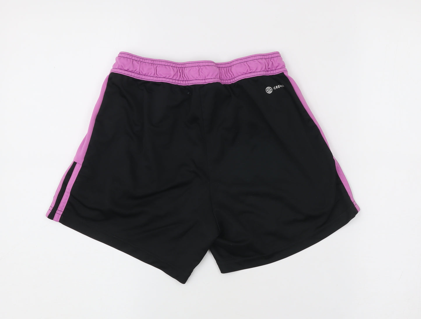 Adidas Womens Black Small Athletic Sports Shorts Elastic Waist