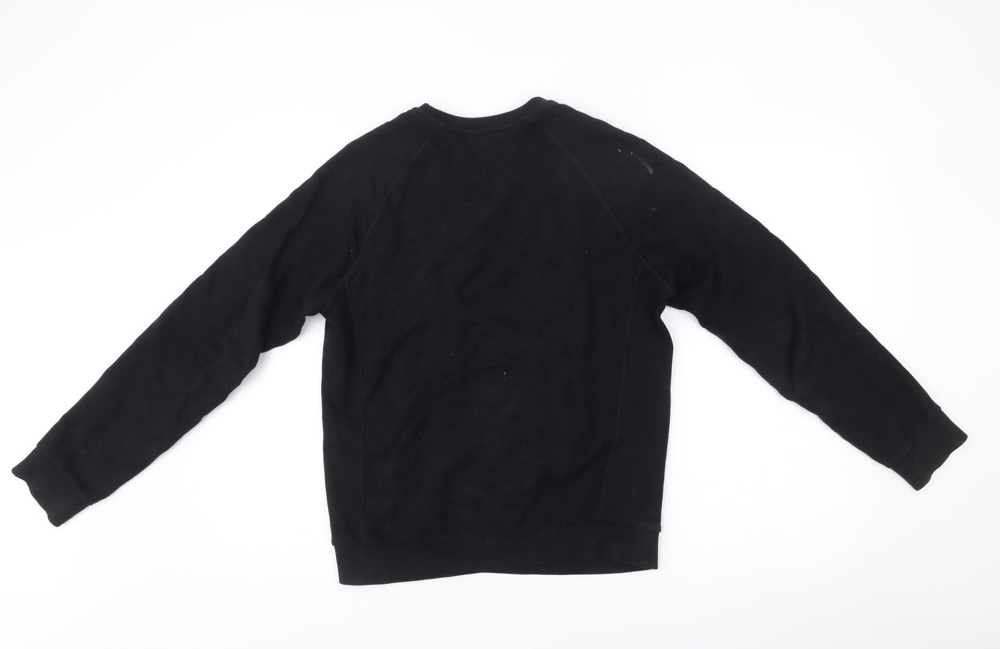Reiss Men's Black Cotton Crew Neck Pullover Sweatshirt Size S