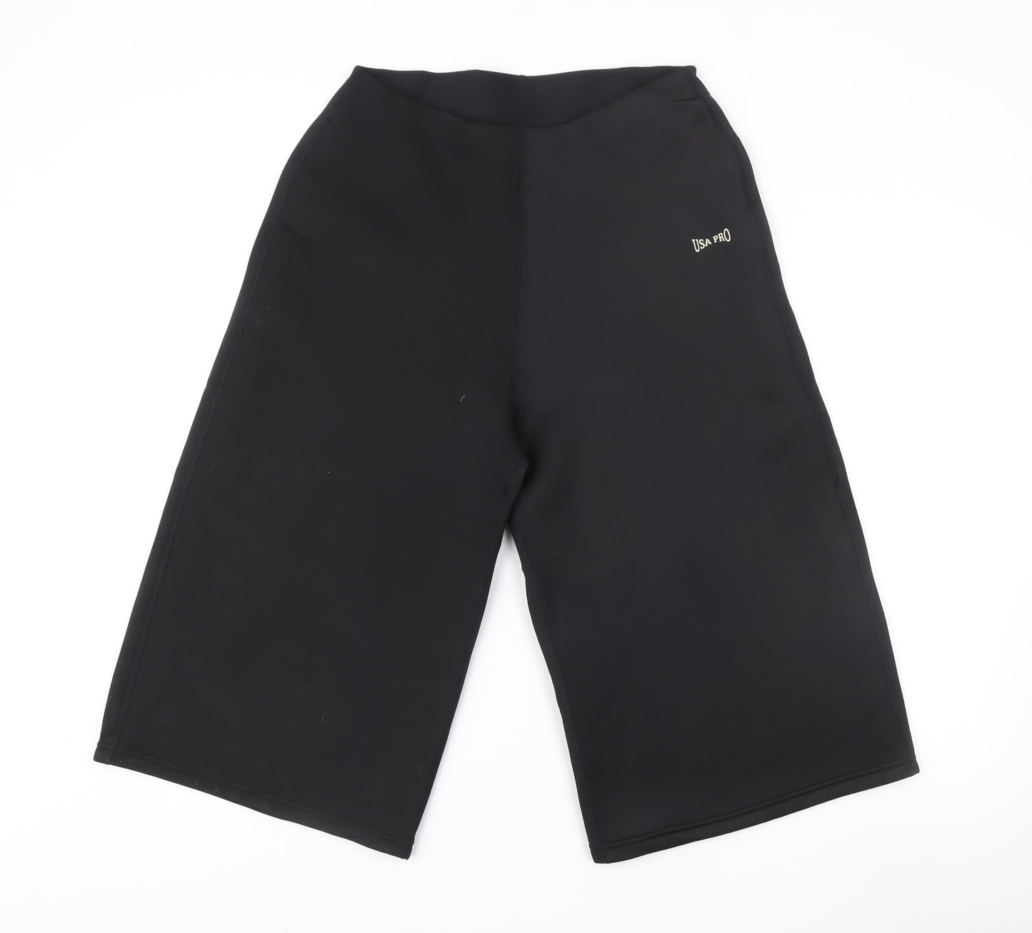 USA Pro Womens Black Size 12 Biker Activewear Shorts Polyester