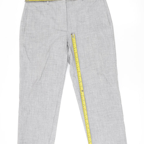 Marks and Spencer Womens Grey Size 12 Straight Leg Work Trousers