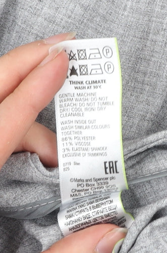 Marks and Spencer Womens Grey Size 12 Straight Leg Work Trousers