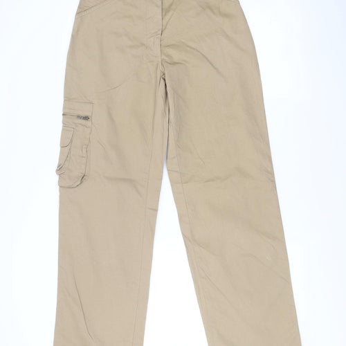 J'ESPERE Mens Beige Cargo Trousers Size S 36/38 Casual Straight