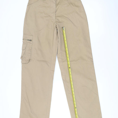 J'ESPERE Mens Beige Cargo Trousers Size S 36/38 Casual Straight