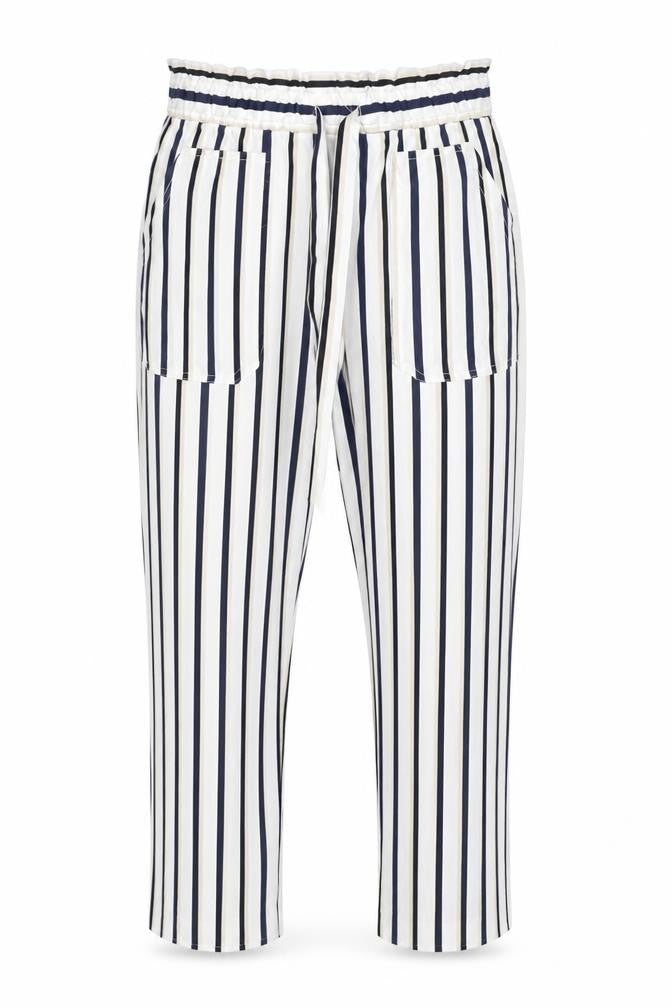 Zara Women XS Striped Lightweight Relaxed Trousers Multicoloured