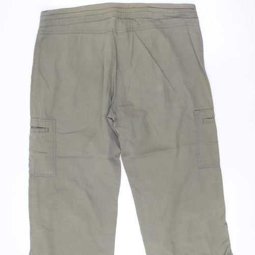 Dorothy Perkins Women’s Green Cotton Capri Trousers Size 16