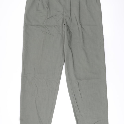 Jaeger Mens Grey Wool Dress Pants Trousers XL 38W Pleated Formal