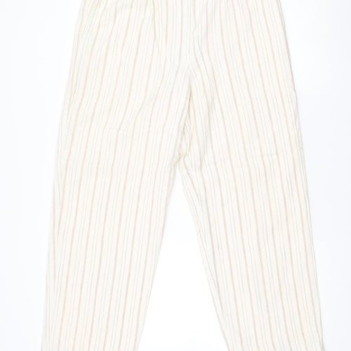 Liz Claiborne Women’s Beige Striped Relaxed Trousers Size 12