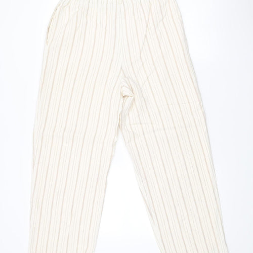 Liz Claiborne Women’s Beige Striped Relaxed Trousers Size 12