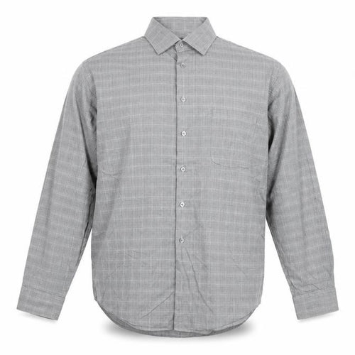 Calvin Klein Mens Grey Check Cotton Regular Fit Shirt Size 16