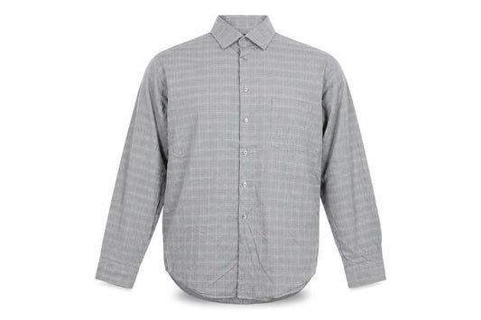 Calvin Klein Mens Grey Check Cotton Regular Fit Shirt Size 16