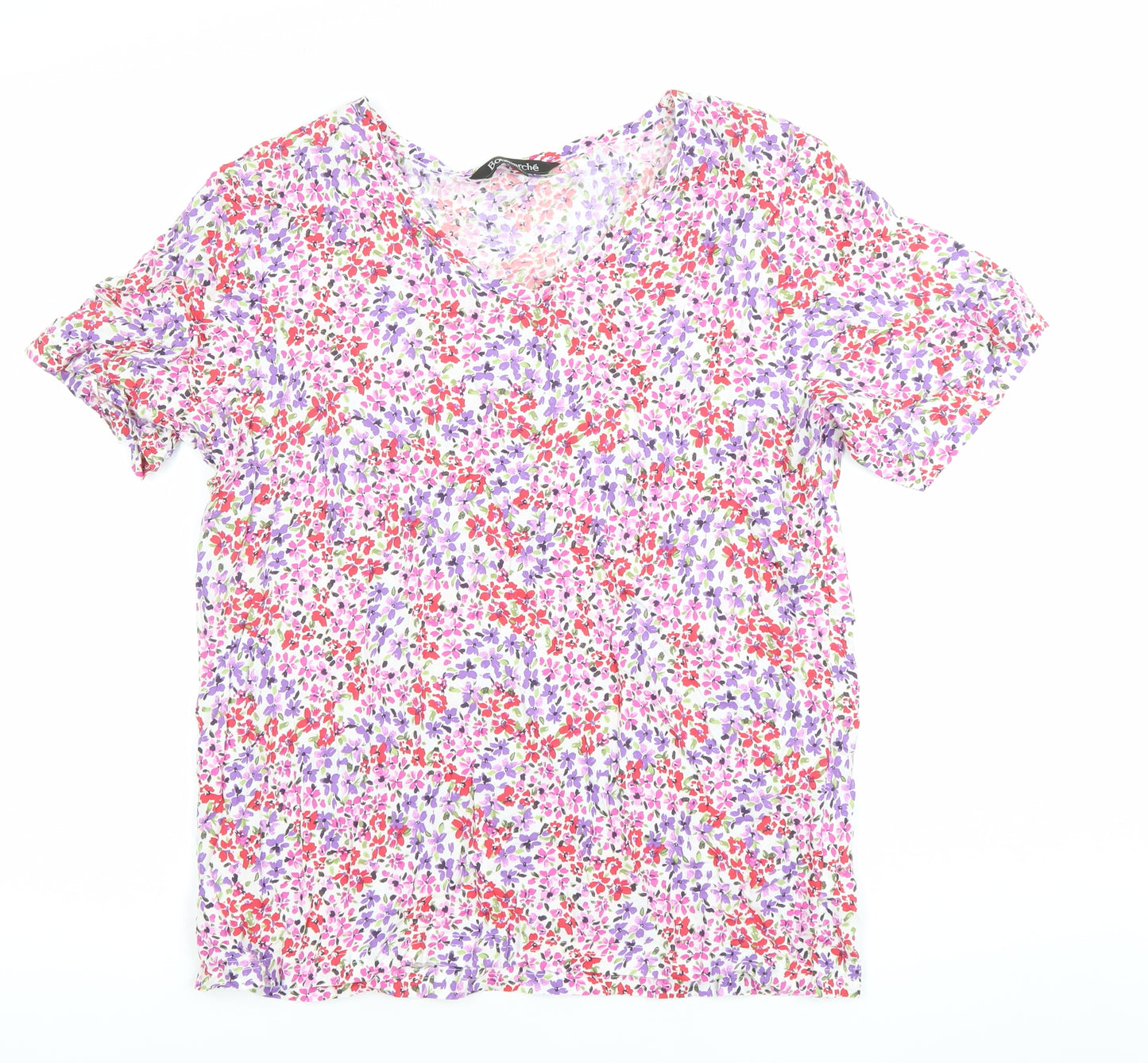 Bonmarché Womens Multicoloured Floral Tunic Blouse Size 10 Viscose