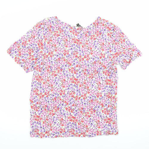 Bonmarché Womens Multicoloured Floral Tunic Blouse Size 10 Viscose
