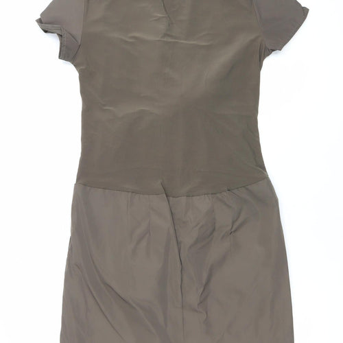 James Lakeland Womens Brown Knee Length Wrap Dress Size 14