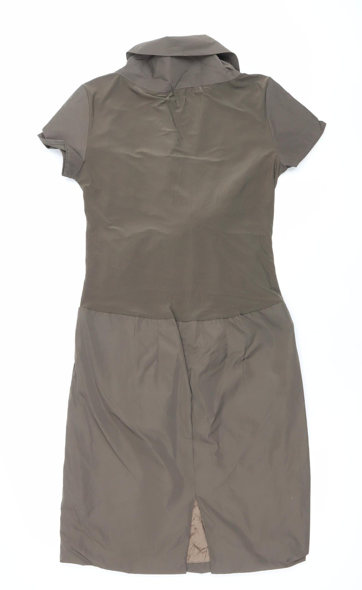 James Lakeland Womens Brown Knee Length Wrap Dress Size 14