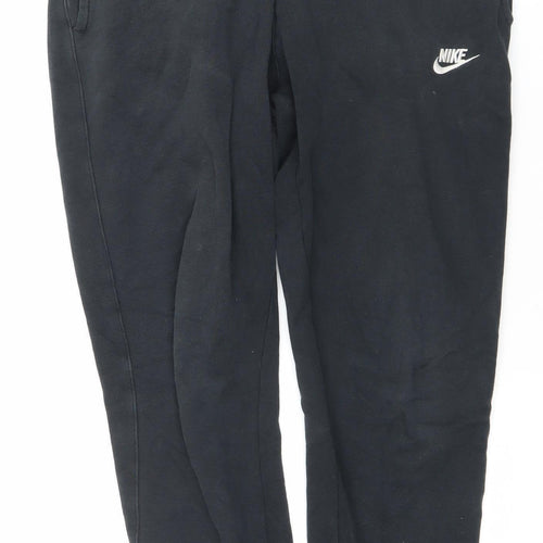 Nike Men’s Black Jogger Sweatpants M Cotton Blend Fleece Activewear