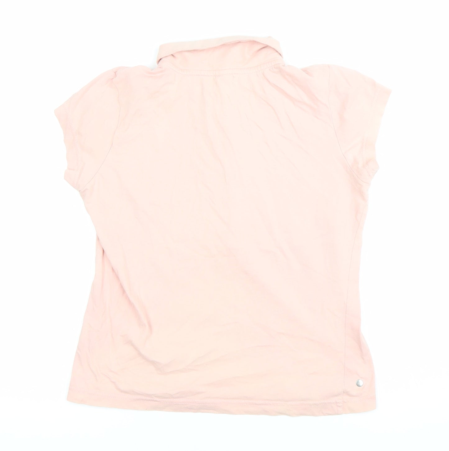Reebok Women's Pink Polo Shirt Size 10 Short Sleeve Cotton