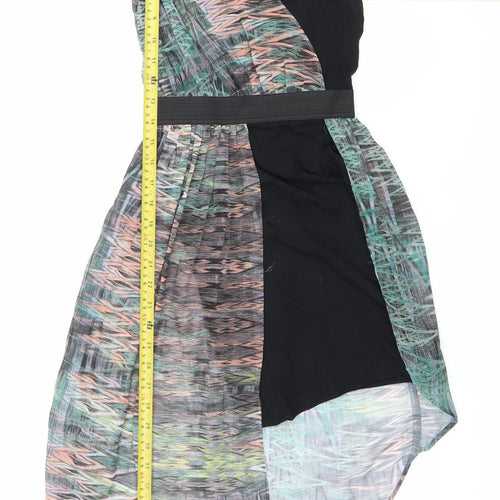Miss Selfridge Petites Women’s Size 6 Multicoloured Asymmetric Hi-Low Party Dress