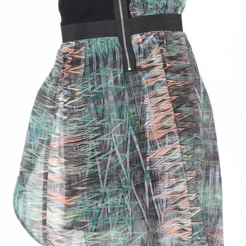 Miss Selfridge Petites Women’s Size 6 Multicoloured Asymmetric Hi-Low Party Dress