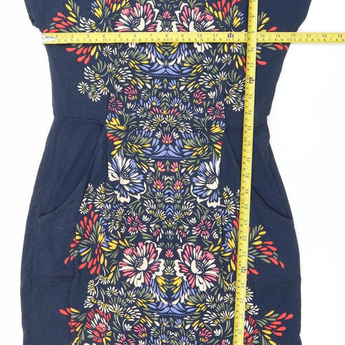 Monsoon Women’s Multicoloured Floral Strapless Bodycon Dress Size 8