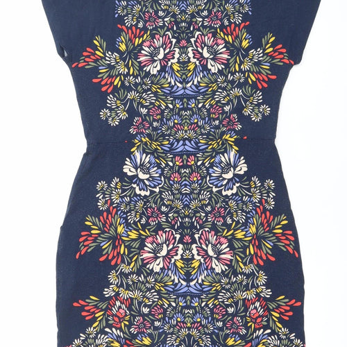 Monsoon Women’s Multicoloured Floral Strapless Bodycon Dress Size 8