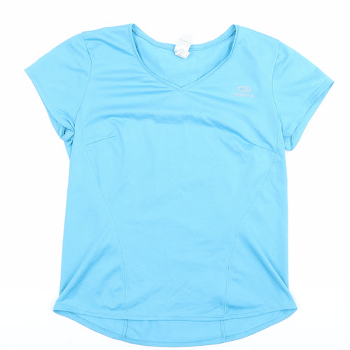 Kalenji Unisex Blue Running T-Shirt S Moisture Wicking Activewear