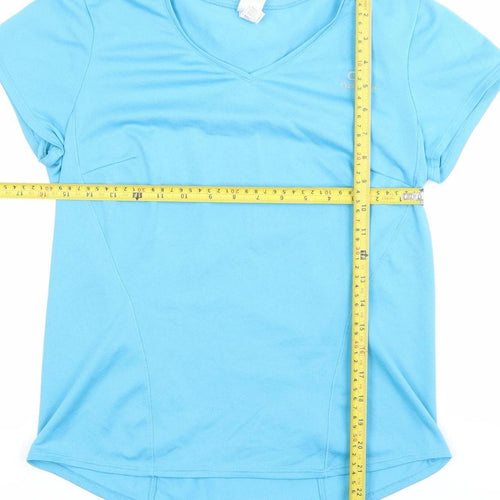 Kalenji Unisex Blue Running T-Shirt S Moisture Wicking Activewear