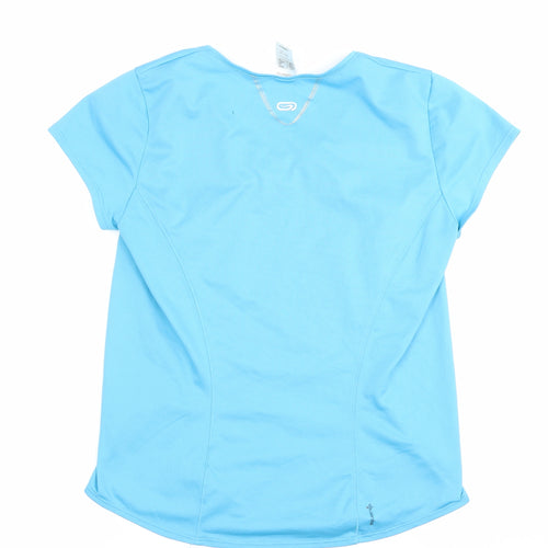 Kalenji Unisex Blue Running T-Shirt S Moisture Wicking Activewear
