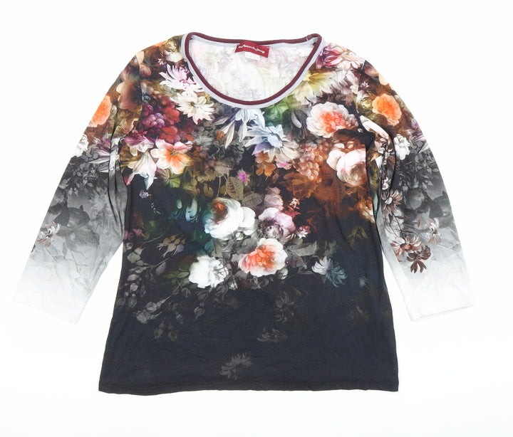 La Maison du Jersey Womens Multicoloured Floral T-Shirt Size 14