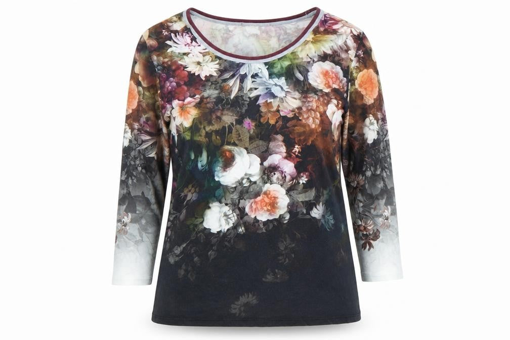 La Maison du Jersey Womens Multicoloured Floral T-Shirt Size 14
