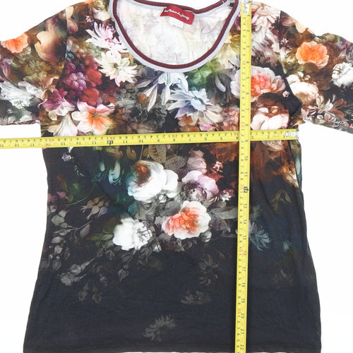 La Maison du Jersey Womens Multicoloured Floral T-Shirt Size 14