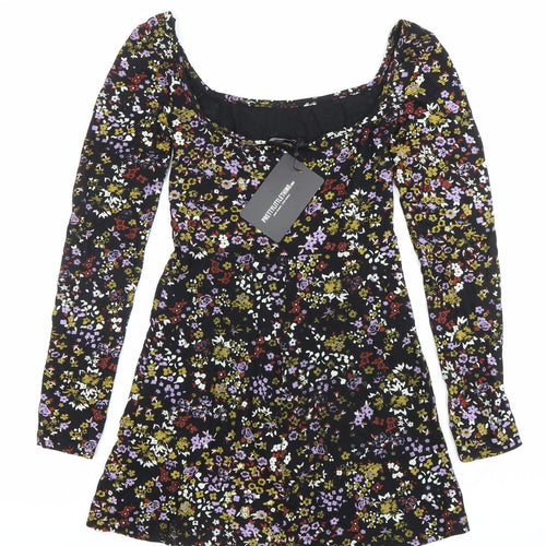 PrettyLittleThing Women’s Multicoloured Floral Mini Dress Size 6