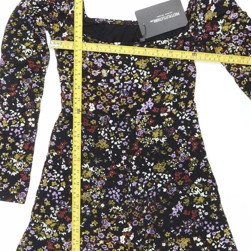 PrettyLittleThing Women’s Multicoloured Floral Mini Dress Size 6