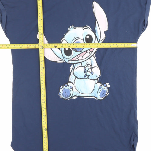 Disney Women’s Blue Stitch Nightshirt Size 12 Short Sleeve T-Shirt Style