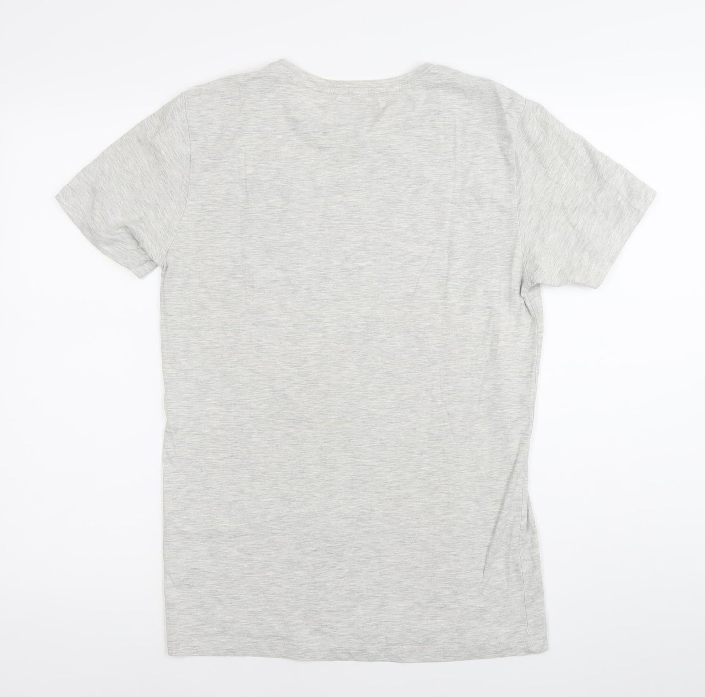 Next Men’s Grey Graphic Print Beach T-Shirt Size S Cotton Crew Neck