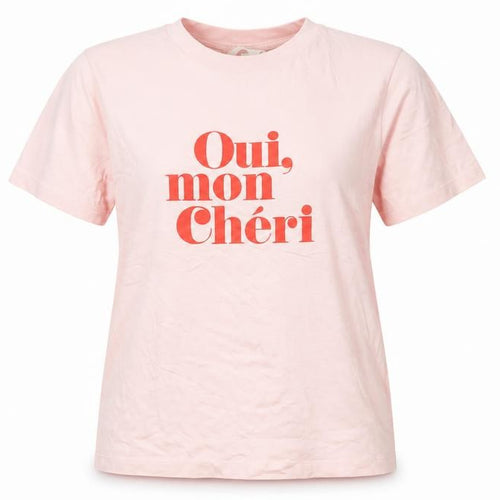 H&M Women’s Pink XS Cotton Stretch T-Shirt Oui Mon Cheri