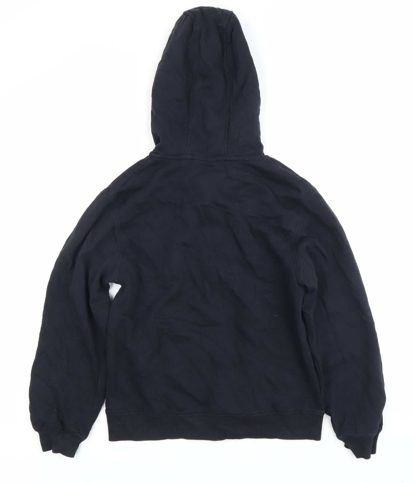 Nike Boys Black Full Zip Hoodie 13 Years Regular Fit Cotton Blend