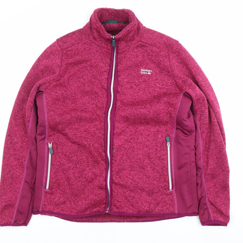 Northern Expo Womens Pink Fleece Jacket UK 12 Warm Zip Up Outdoor