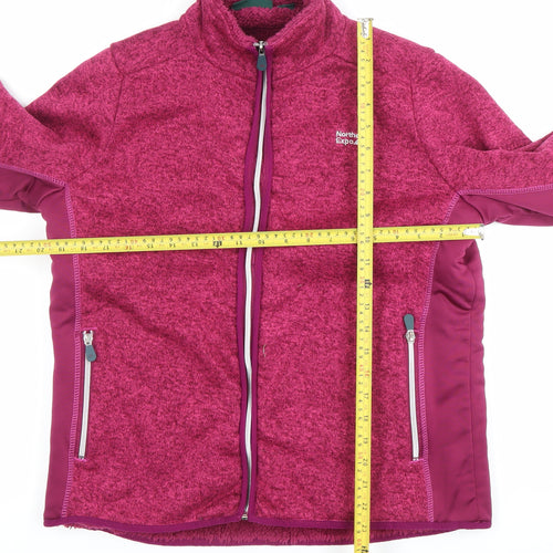 Northern Expo Womens Pink Fleece Jacket UK 12 Warm Zip Up Outdoor