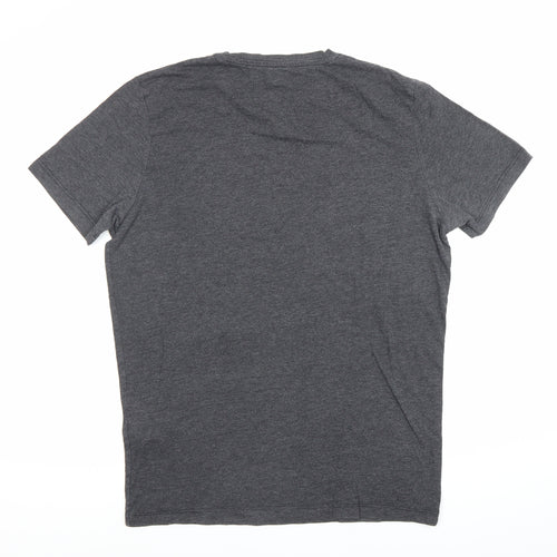 Jack & Jones Men’s Grey Graphic Print Crew Neck T-Shirt Size S