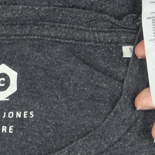 Jack & Jones Men’s Grey Graphic Print Crew Neck T-Shirt Size S