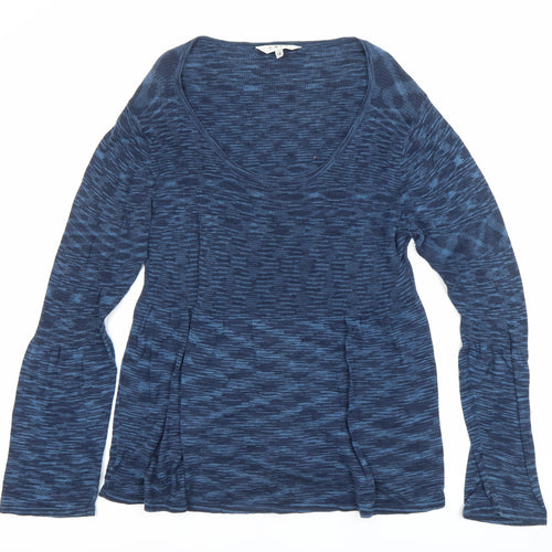 EAST Womens Blue Size 18 Tunic Blouse 100% Cotton Long Sleeve